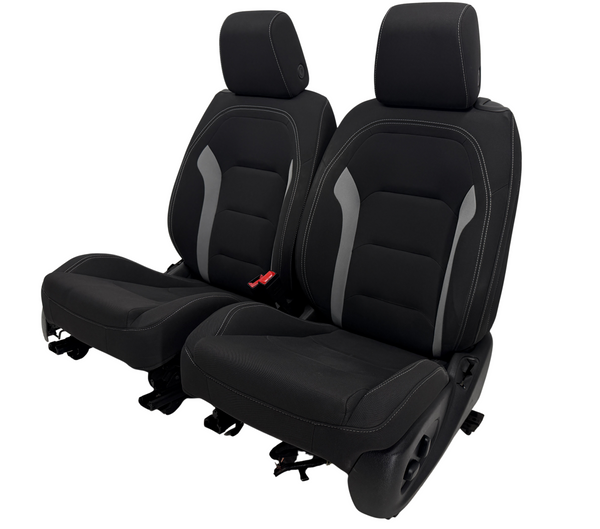 Camaro Seats 2016-2024, Chevy Powered Black Cloth #3048