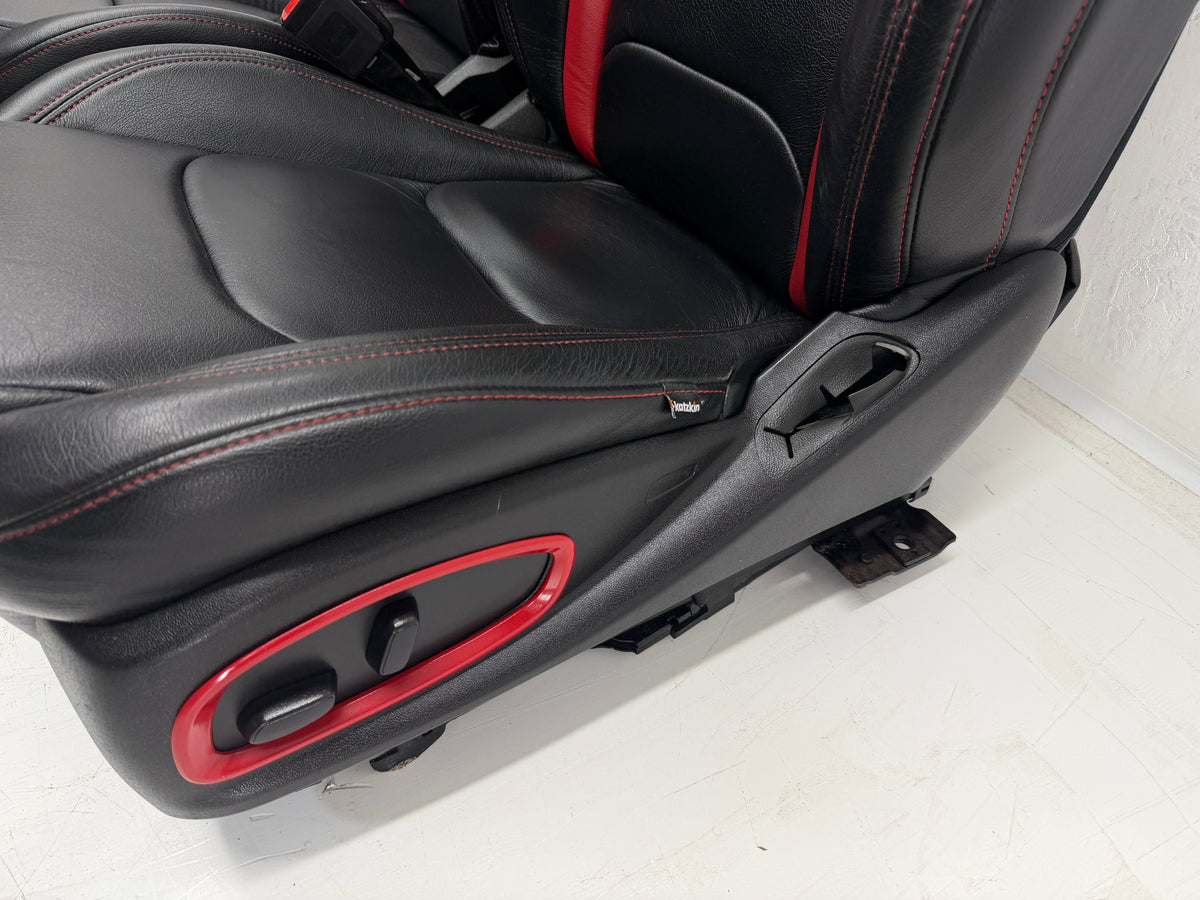 Camaro Seats 2016 - 2024, Katzkin Black and Red Leather Powered #3071