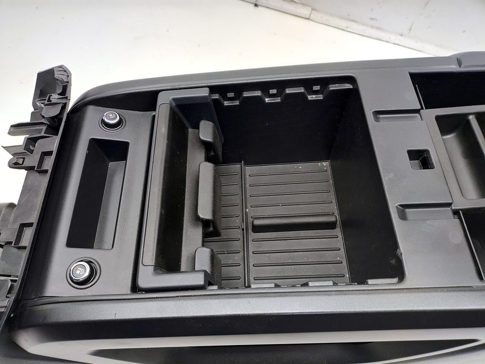 2016 - 2024 Nissan Titan Pro4X Center Console, Black w/ Orange Stitch #1636 | Picture # 11 | OEM Seats