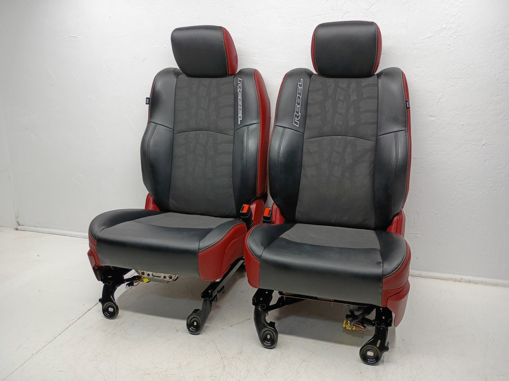 Ram Rebel 4th Gen Front Seats, 2009 - 2018 Black/Red Leather #3011 | Picture # 5 | OEM Seats