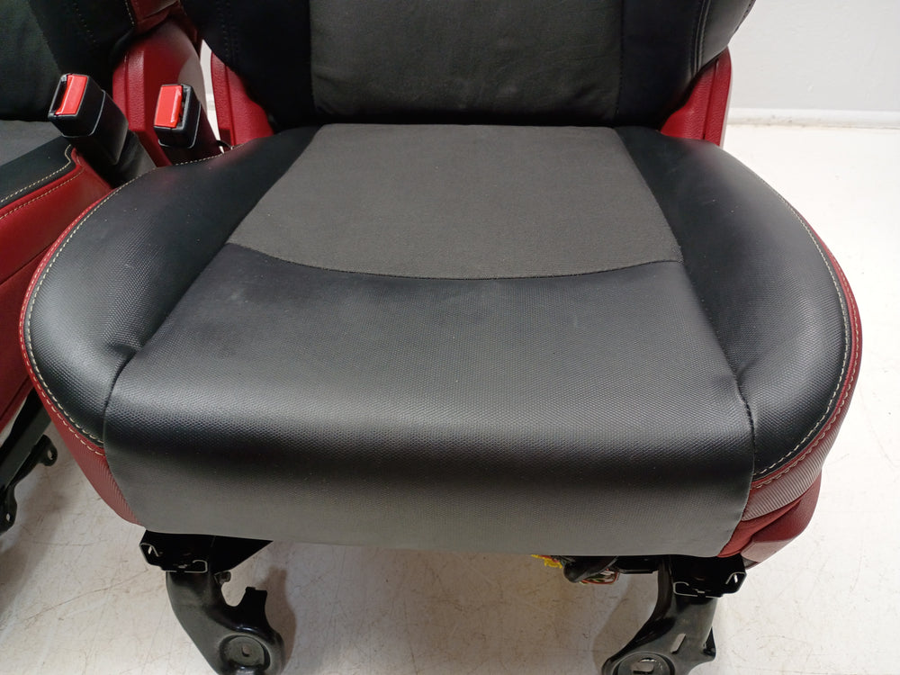 Ram Rebel 4th Gen Front Seats, 2009 - 2018 Black/Red Leather #3011 | Picture # 4 | OEM Seats
