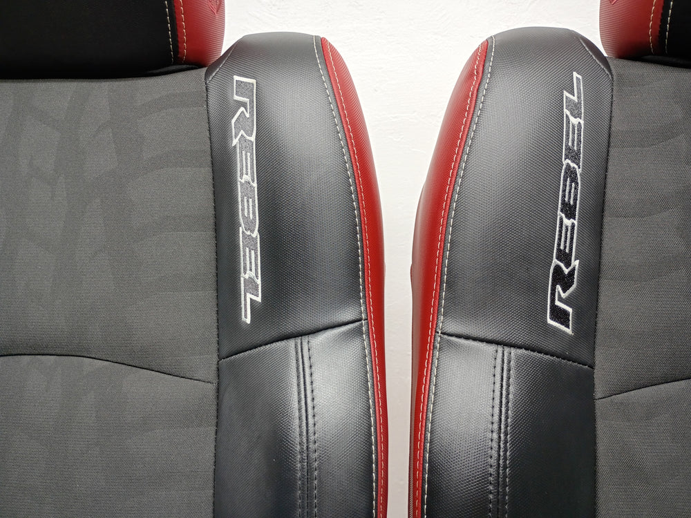 Ram Rebel 4th Gen Front Seats, 2009 - 2018 Black/Red Leather #3011 | Picture # 12 | OEM Seats