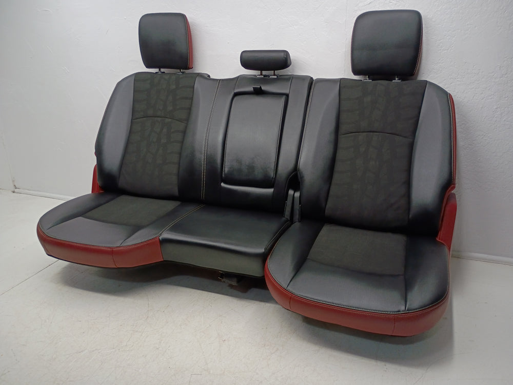 2009 - 2018 Ram Rebel Rear Seats, Black/Red Leather, 4th Gen #3011r | Picture # 4 | OEM Seats