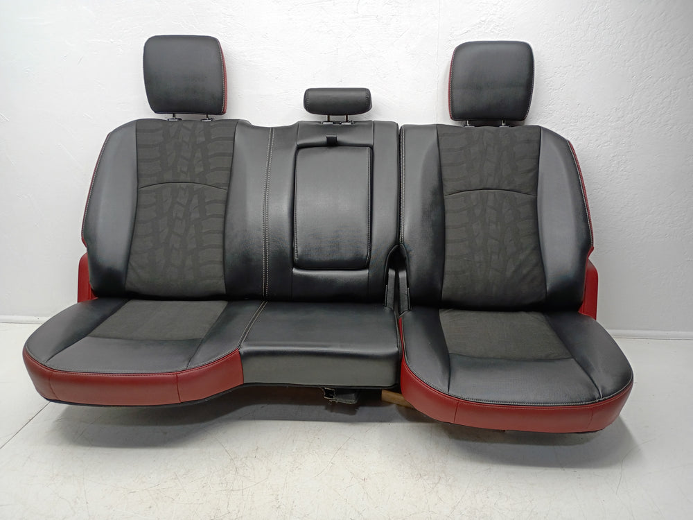 2009 - 2018 Ram Rebel Rear Seats, Black/Red Leather, 4th Gen #3011r | Picture # 5 | OEM Seats