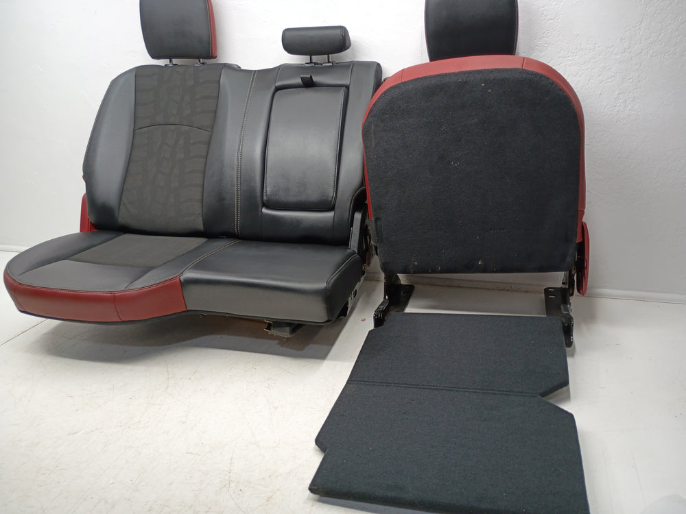 2009 - 2018 Ram Rebel Rear Seats, Black/Red Leather, 4th Gen #3011r | Picture # 6 | OEM Seats