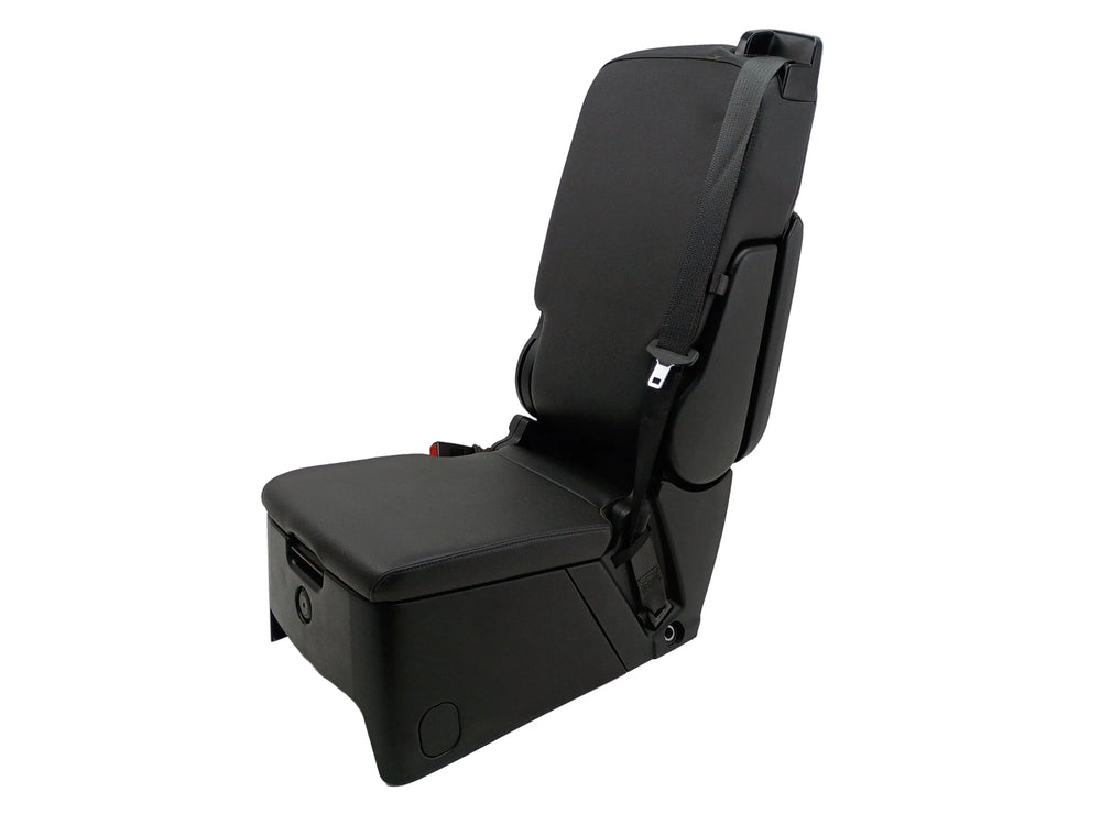 Chevy Silverado Jump Seat 2019-2026, Black Leather with Top & Lower Storage #3096 | Picture # 1 | OEM Seats