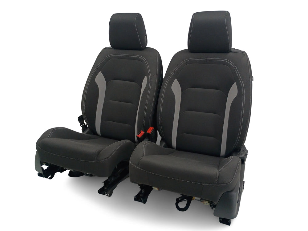 Chevy Camaro Front Seats 2016-2024, Black Cloth 1LS Powered #4008 | Picture # 1 | OEM Seats