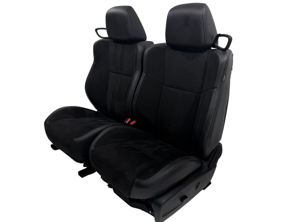 Dodge Challenger Seats 2008-2024, Heated Cooled Black Leather Suede #3084 | Picture # 1 | OEM Seats