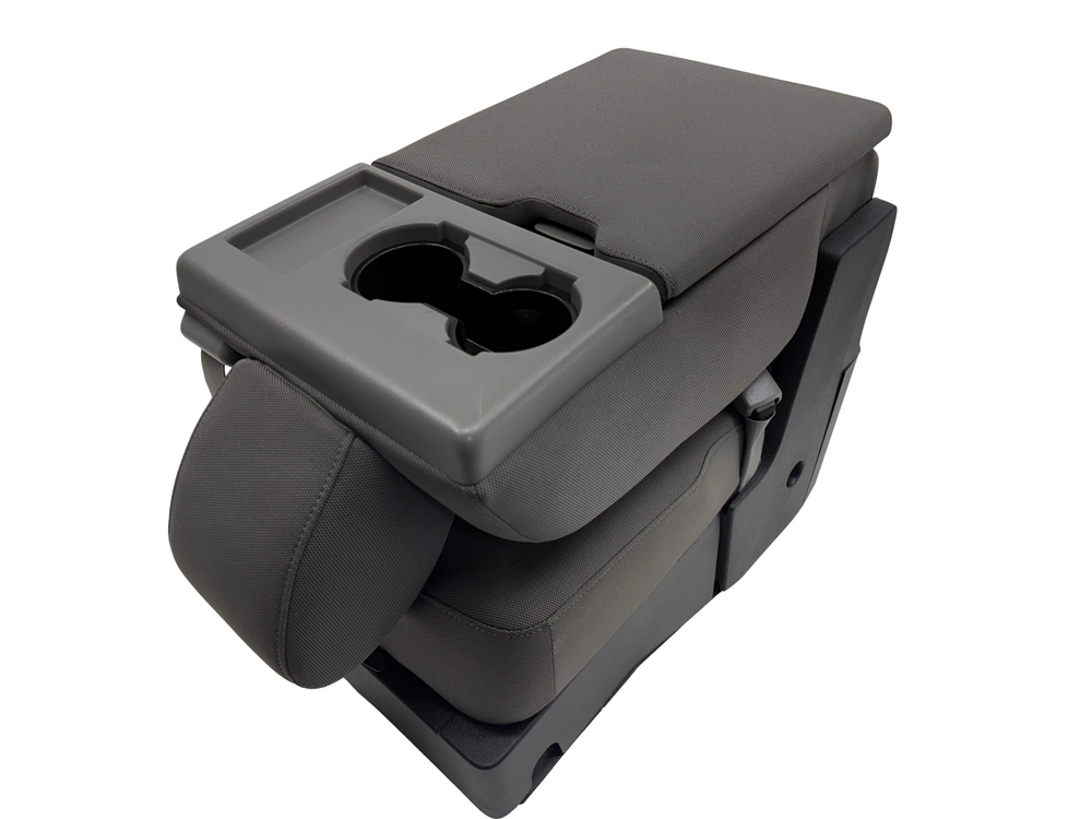 Ford F150 F250 Jump Seat 2015-2025, Medium Slate Gray Cloth #3087 | Picture # 1 | OEM Seats