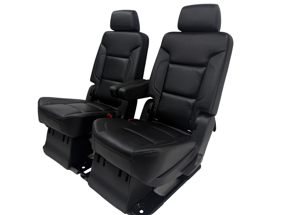 Chevy Suburban | Yukon XL 2015-2020 2nd Row Bucket Seats, Leather #4007 | Picture # 1 | OEM Seats