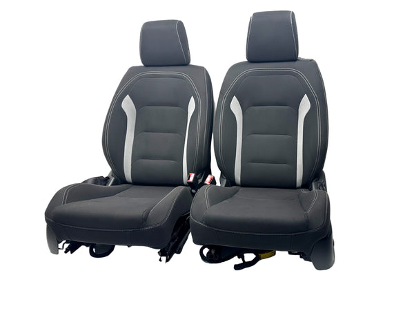 Cloth Chevy Camaro Front Seats 2016-2024 with power tracks.