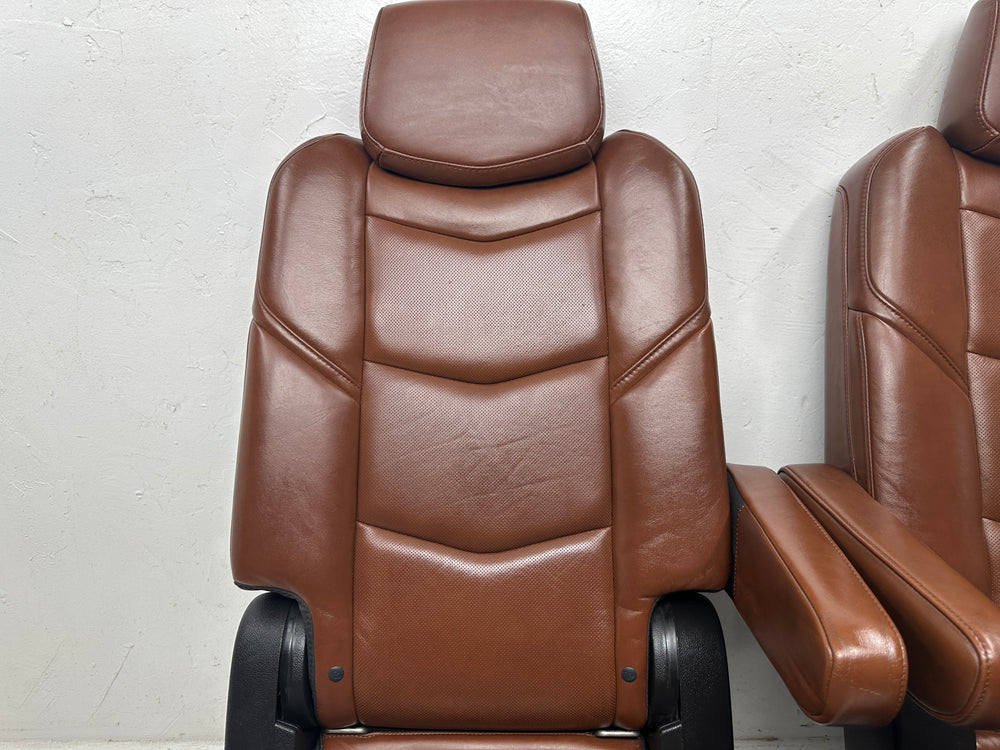 Cadillac Escalade ESV Bucket Seats, 2015 - 2020 Second Row, Brown Leather #1088 | Picture # 10 | OEM Seats