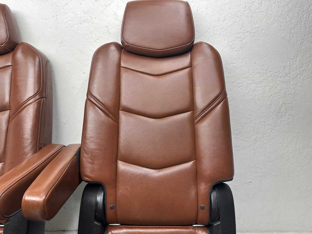 Cadillac Escalade ESV Bucket Seats, 2015 - 2020 Second Row, Brown Leather #1088 | Picture # 11 | OEM Seats
