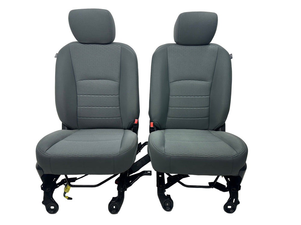 Dodge Ram Seats, Front 2009 - 2018 Gray Cloth, Manual, 4th Gen #3003 | Picture # 1 | OEM Seats