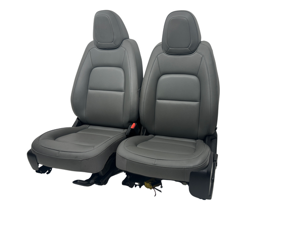 Chevy Colorado Front Seats Grey Leather.