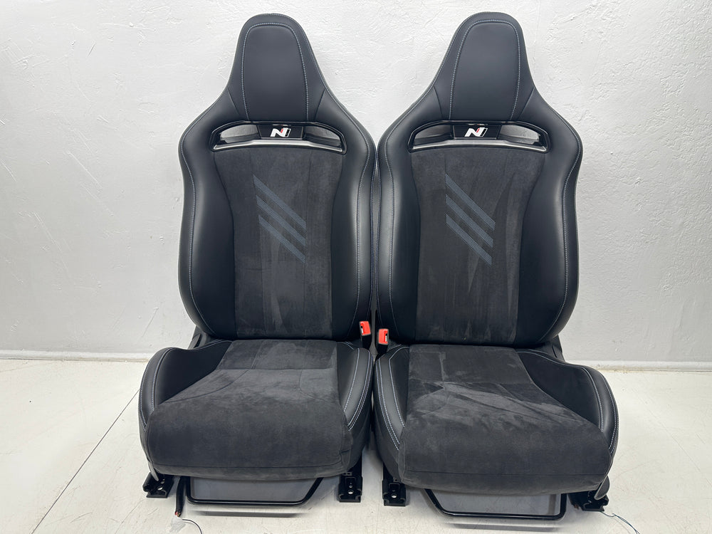 Hyundai Elantra N Seats, 2021 - 2025 Front Black Leather Suede #3014 | Picture # 3 | OEM Seats