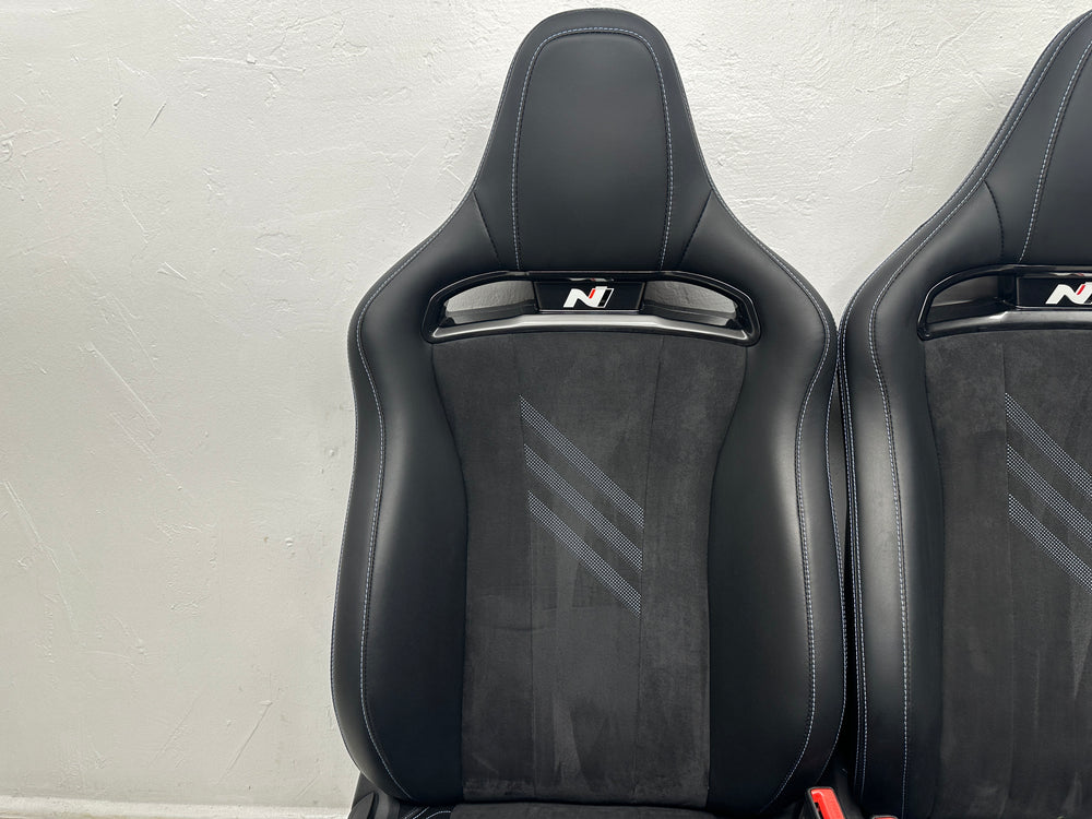 Hyundai Elantra N Seats, 2021 - 2025 Front Black Leather Suede #3014 | Picture # 5 | OEM Seats