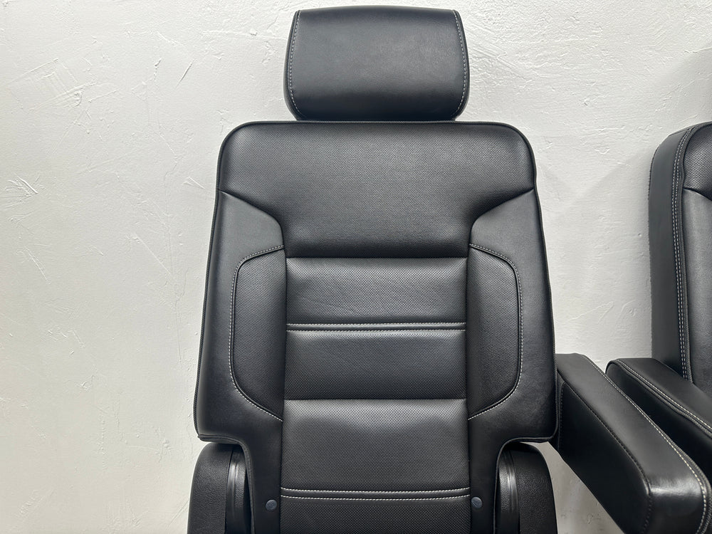 GMC Yukon XL 2nd Row Bucket Seats, 2015-2020 Black Leather #3021 | Picture # 6 | OEM Seats