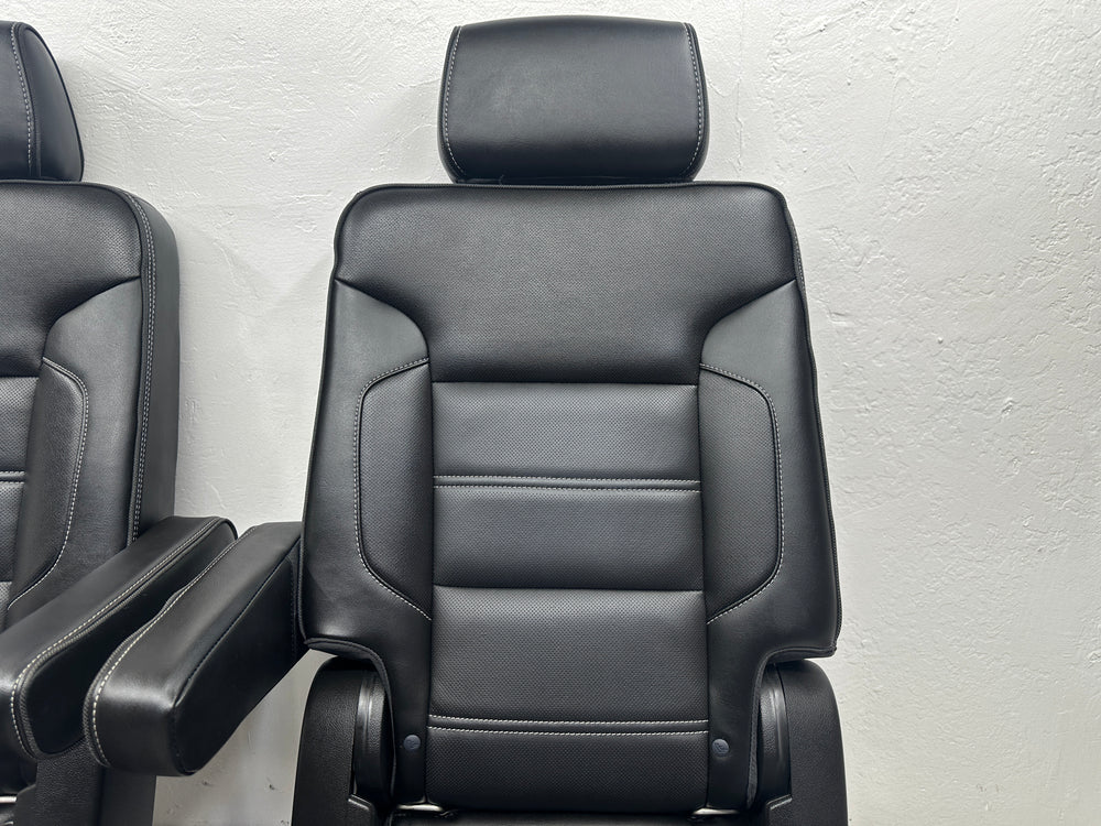 GMC Yukon XL 2nd Row Bucket Seats, 2015-2020 Black Leather #3021 | Picture # 7 | OEM Seats