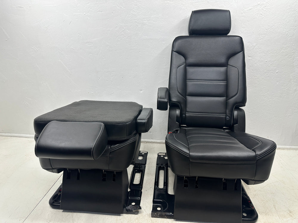 GMC Yukon XL 2nd Row Bucket Seats, 2015-2020 Black Leather #3021 | Picture # 11 | OEM Seats