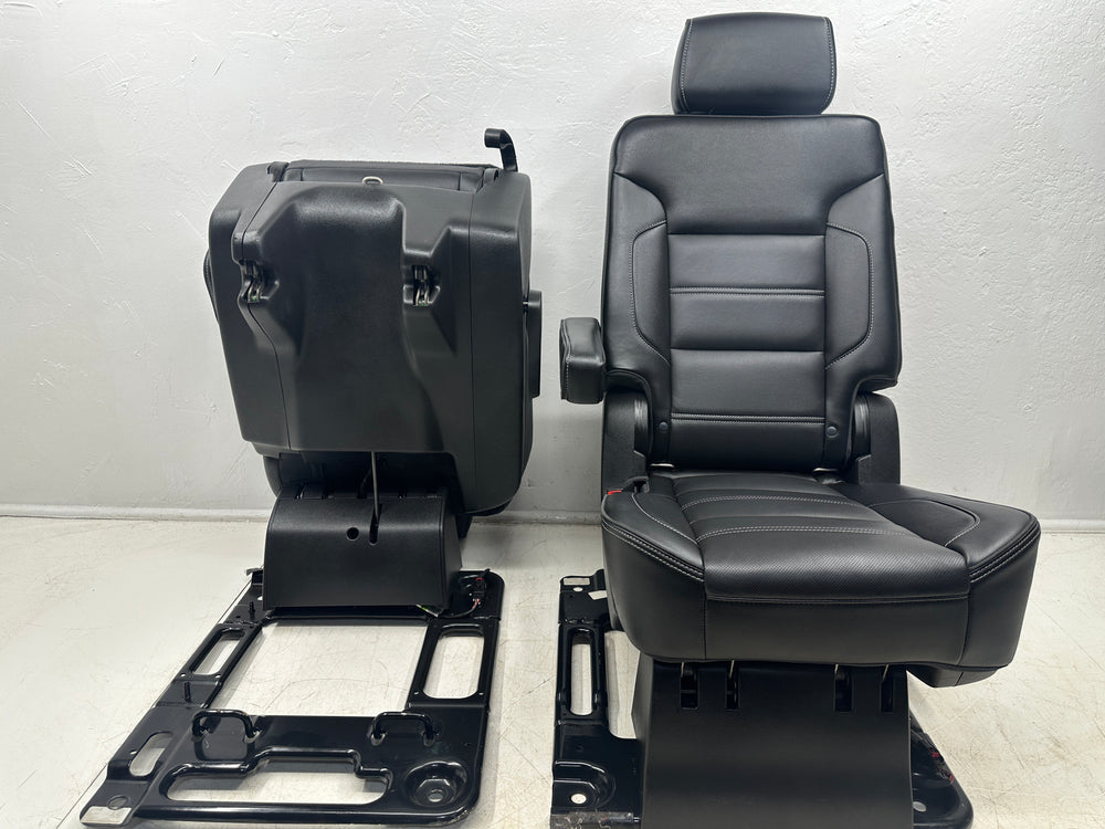 GMC Yukon XL 2nd Row Bucket Seats, 2015-2020 Black Leather #3021 | Picture # 12 | OEM Seats