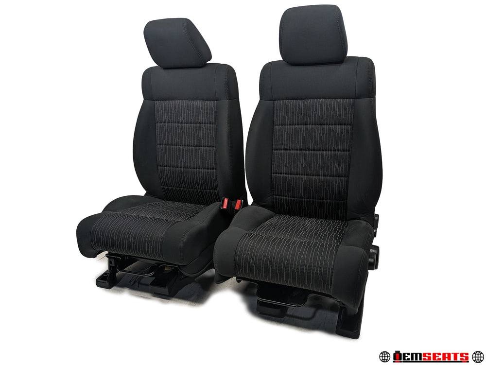 2013 - 2018 Jeep Wrangler Seats, Black Cloth, 2 Door JK w/ Easy Access #1349 | Picture # 1 | OEM Seats