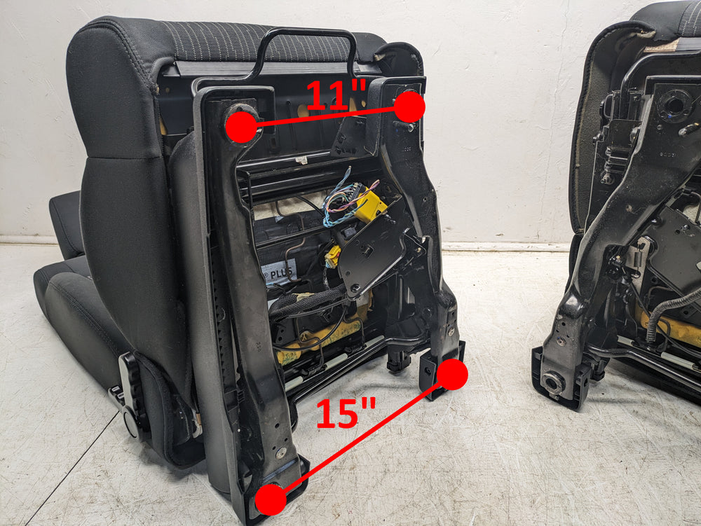 2013 - 2018 Jeep Wrangler Seats, Black Cloth, 2 Door JK w/ Easy Access #1349 | Picture # 15 | OEM Seats