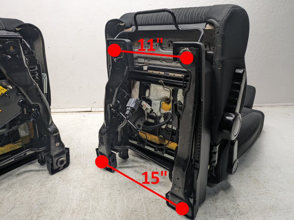 2013 - 2018 Jeep Wrangler Seats, Black Cloth, 2 Door JK w/ Easy Access #1349 | Picture # 17 | OEM Seats