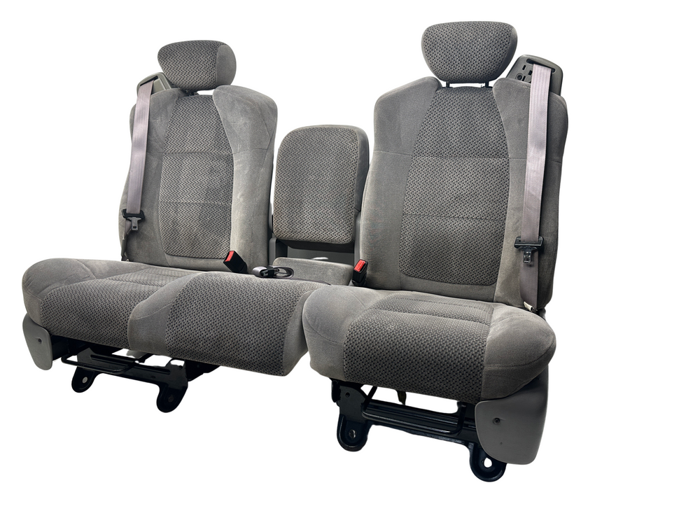 1997 - 2003 Ford F150 Seats, Gray Cloth Manual #1099 | Picture # 1 | OEM Seats