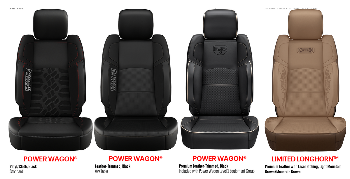 Ram Limited Longhorn & Power Wagon Seats