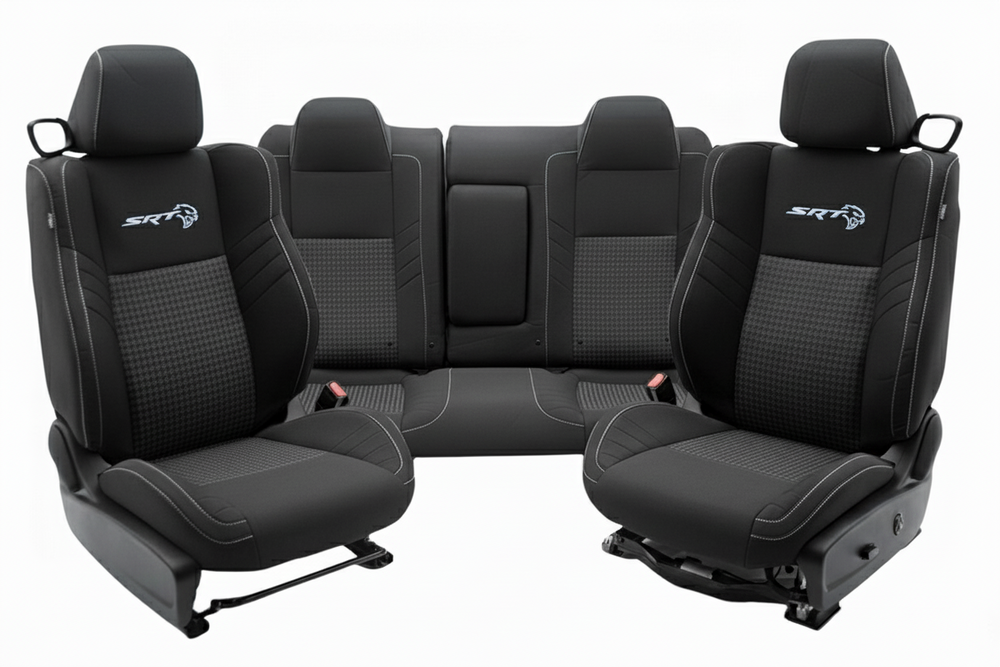 Dodge Challenger SRT Seats 2015-2023, OEM Front and Rear Cloth #7782E | Picture # 1 | OEM Seats