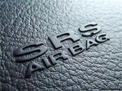 SRS Airbag logo with Raised Lettering