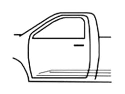 Ram Standard Cab sketched Drivers Door