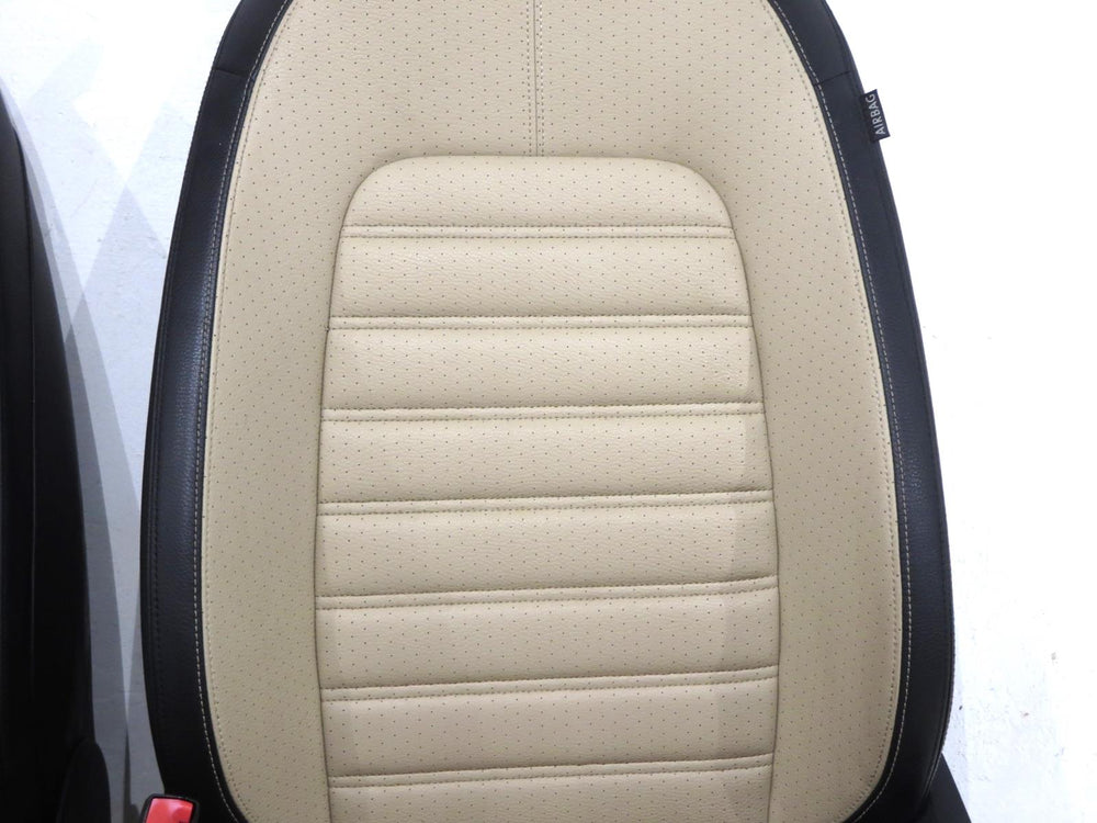 2008 - 2016 VW CC Leatherette Front Seats Beige Black #0122k | Picture # 6 | OEM Seats