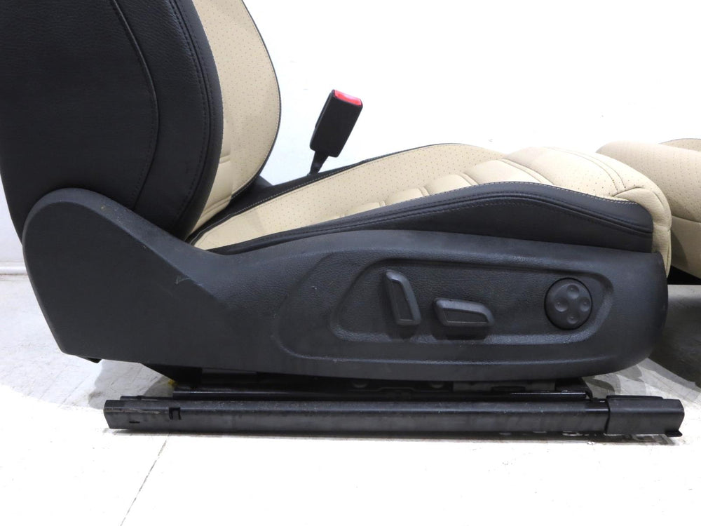 2008 - 2016 VW CC Leatherette Front Seats Beige Black #0122k | Picture # 9 | OEM Seats