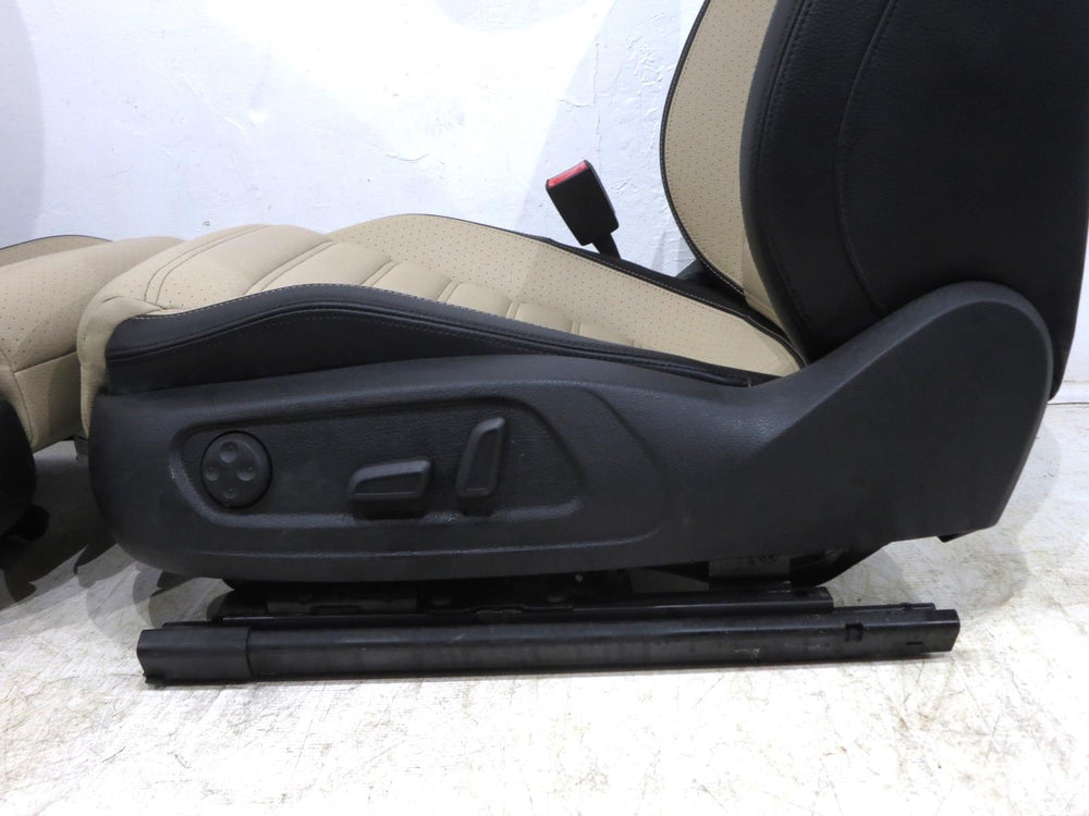 2008 - 2016 VW CC Leatherette Front Seats Beige Black #0122k | Picture # 10 | OEM Seats