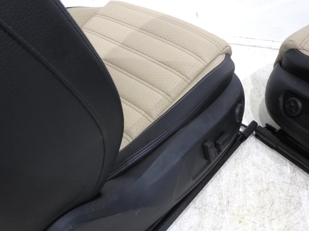 2008 - 2016 VW CC Leatherette Front Seats Beige Black #0122k | Picture # 11 | OEM Seats