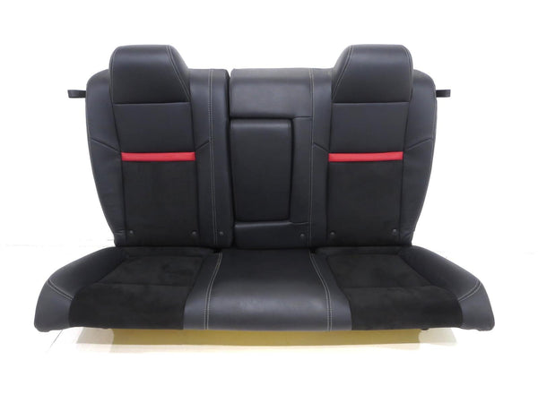 2016 Black with Red highlites Dodge Challenger OEM Leather Rear Seat