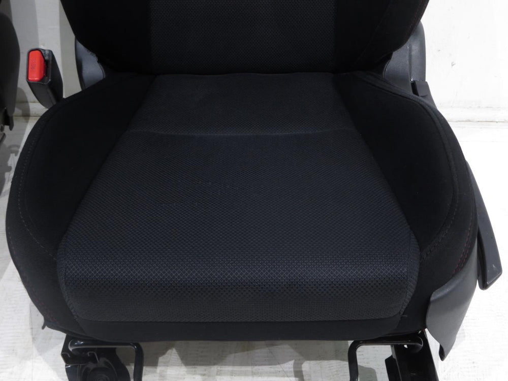 2015 - 2019 Subaru WRX Sport Cloth Black Front Seats with Red Stitching #7354i | Picture # 4 | OEM Seats