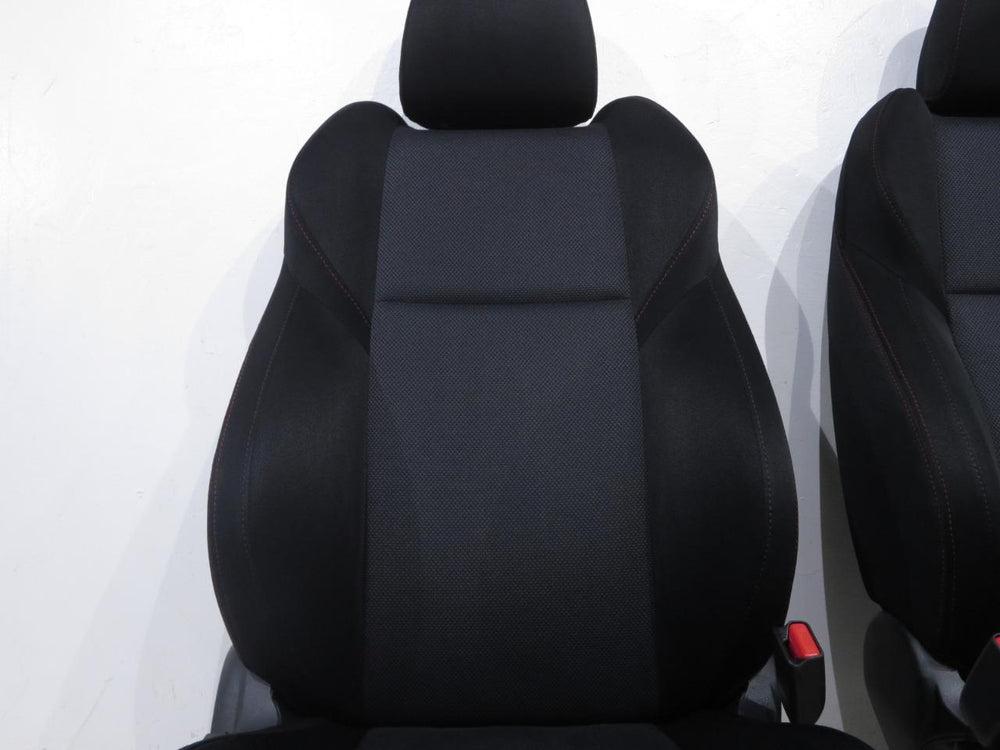 2015 - 2019 Subaru WRX Sport Cloth Black Front Seats with Red Stitching #7354i | Picture # 5 | OEM Seats
