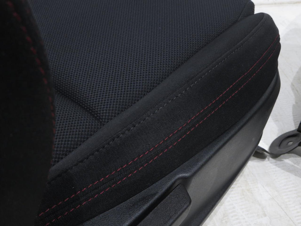 2015 - 2019 Subaru WRX Sport Cloth Black Front Seats with Red Stitching #7354i | Picture # 11 | OEM Seats