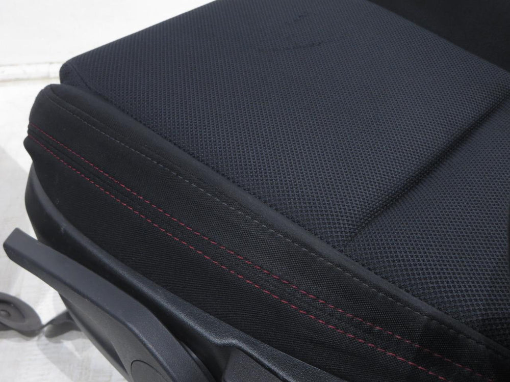 2015 - 2019 Subaru WRX Sport Cloth Black Front Seats with Red Stitching #7354i | Picture # 12 | OEM Seats