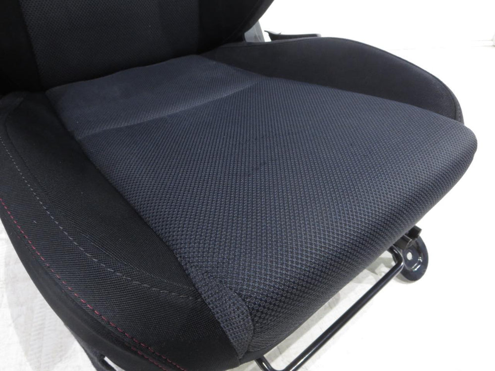 2015 - 2019 Subaru WRX Sport Cloth Black Front Seats with Red Stitching #7354i | Picture # 15 | OEM Seats