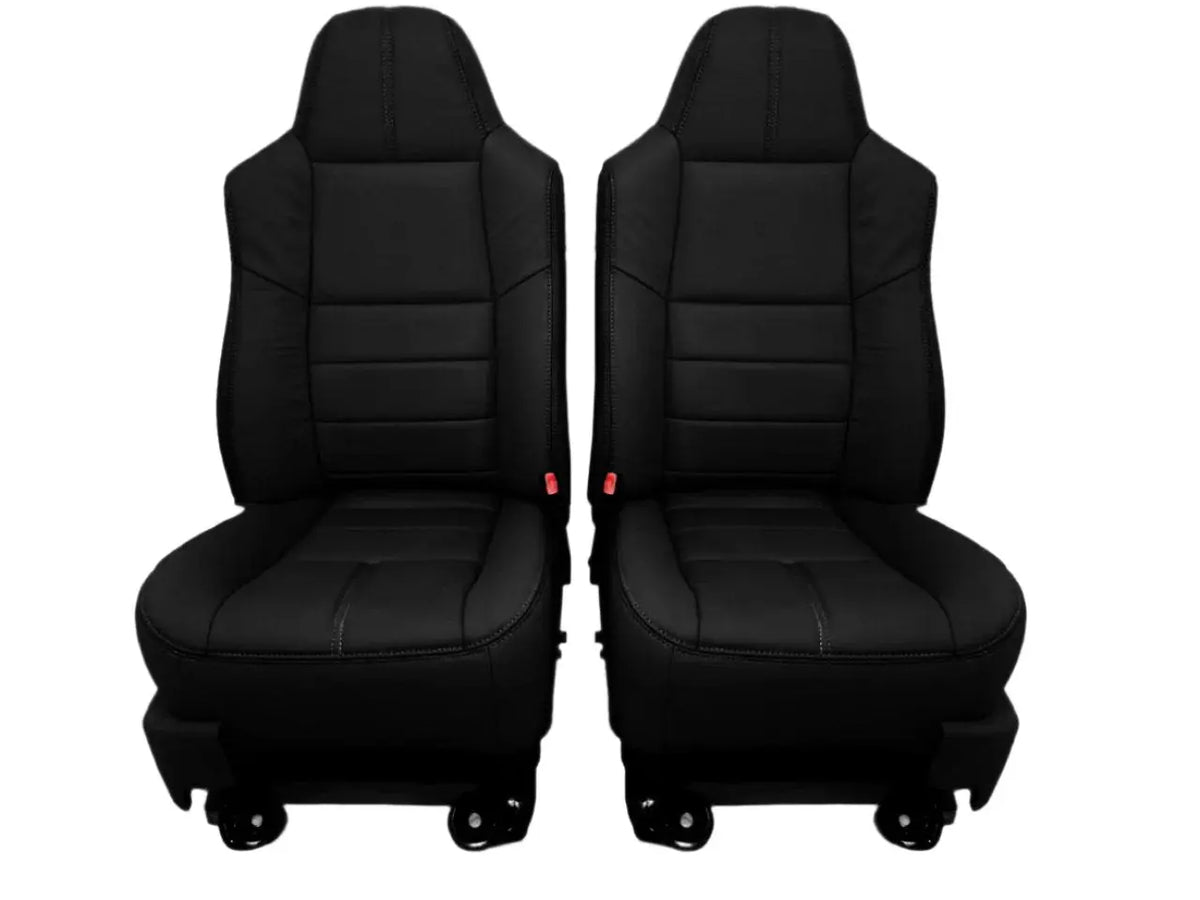 2008 - 2010 Custom Ford Super Duty F250 Seats New Black Leather #0010