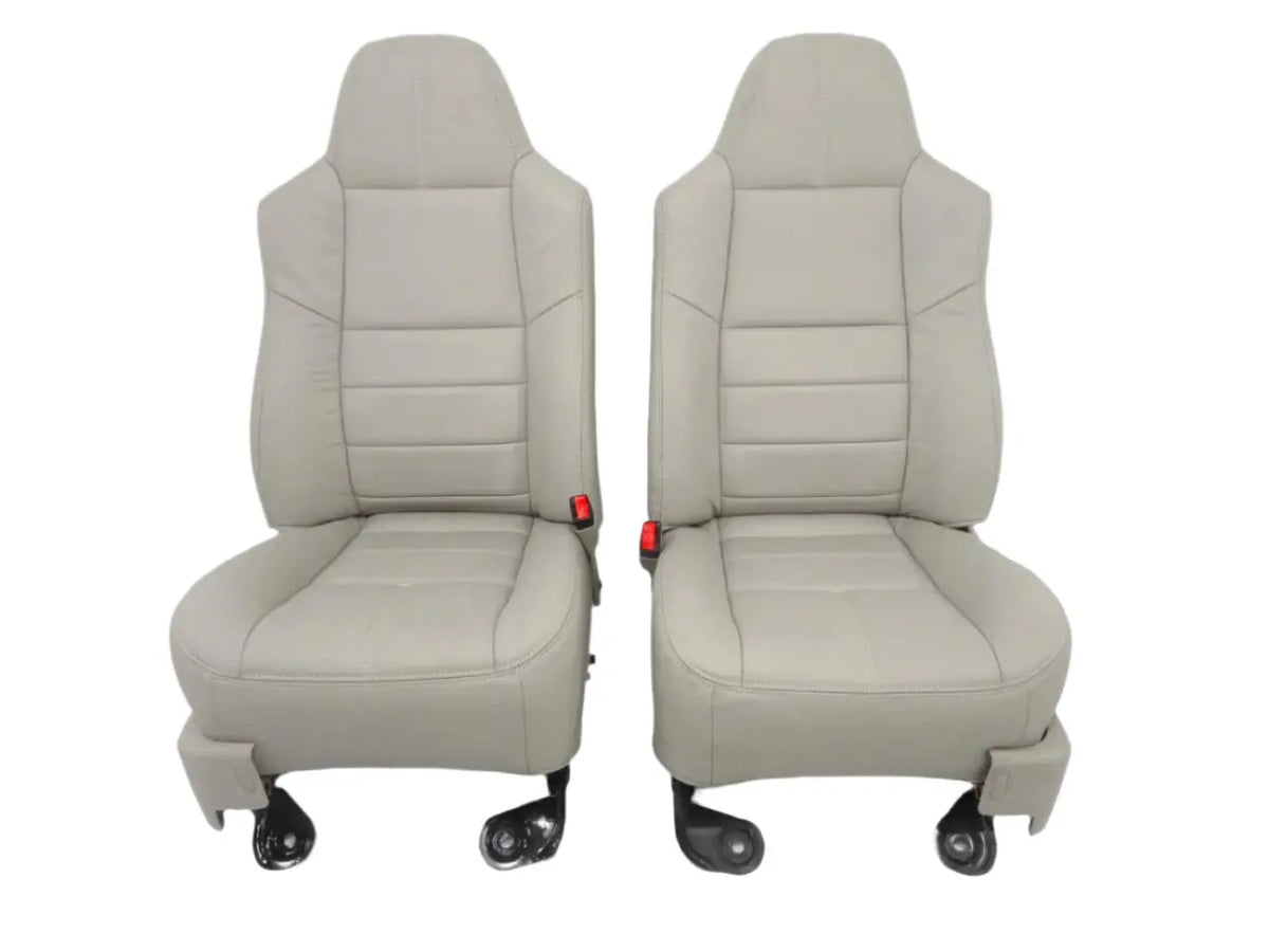 2008-2010 Custom Ford Super Duty F250 Seats New Stone Leather #0009
