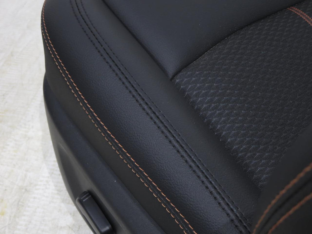 2019 - 2023 Nissan Altima 2.5SR Seats Black Leather w/ Cloth Orange Stitch #919I | Picture # 14 | OEM Seats