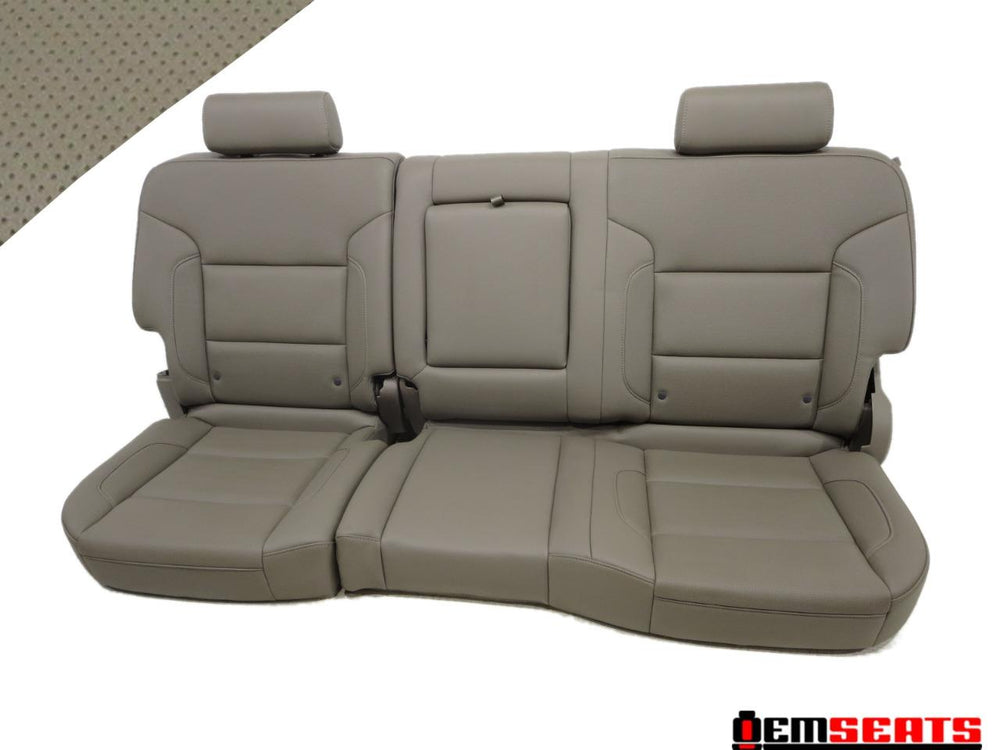 2014 - 2018 GM Rear Dune Leather Chevy Silverado GMC Sierra Seat #1478 | Picture # 1 | OEM Seats