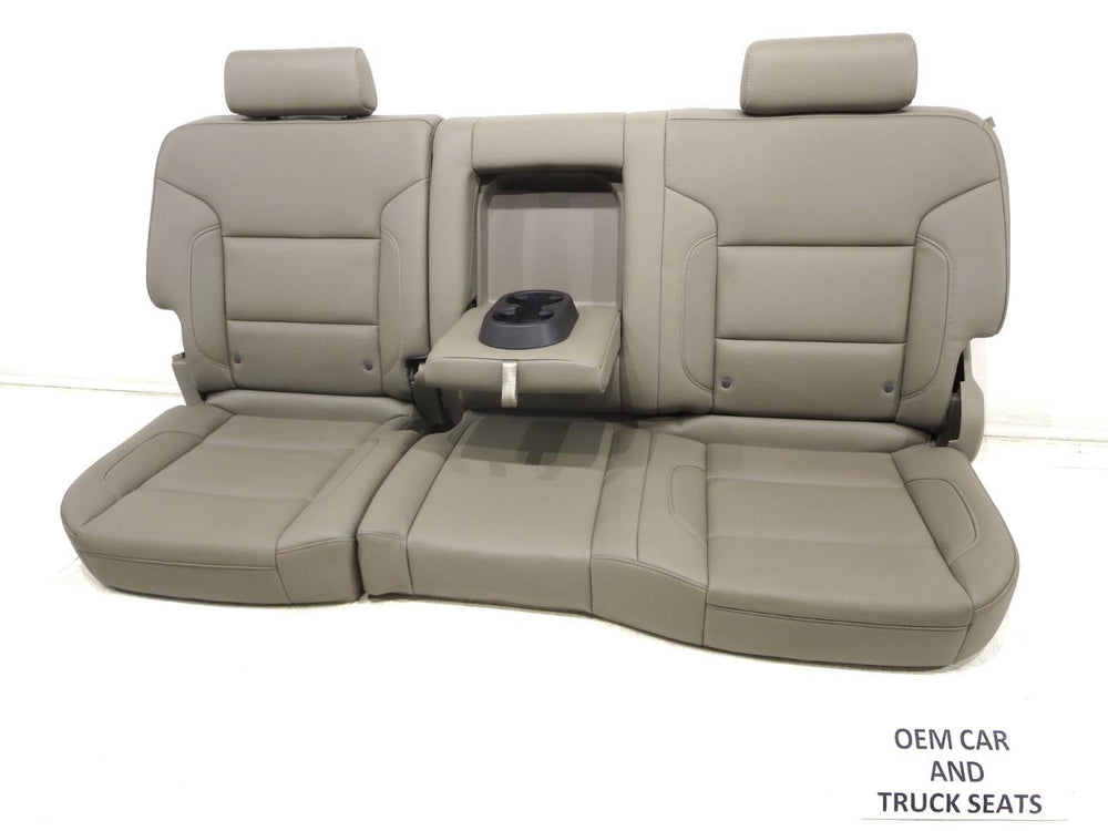 2014 - 2018 GM Rear Dune Leather Chevy Silverado GMC Sierra Seat #1478 | Picture # 3 | OEM Seats