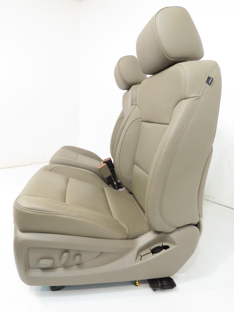 Chevy Silverado Gmc Sierra Tan Leather Heated Front Seats 2014 2015 2016 2017 2018 2019 | Picture # 6 | OEM Seats