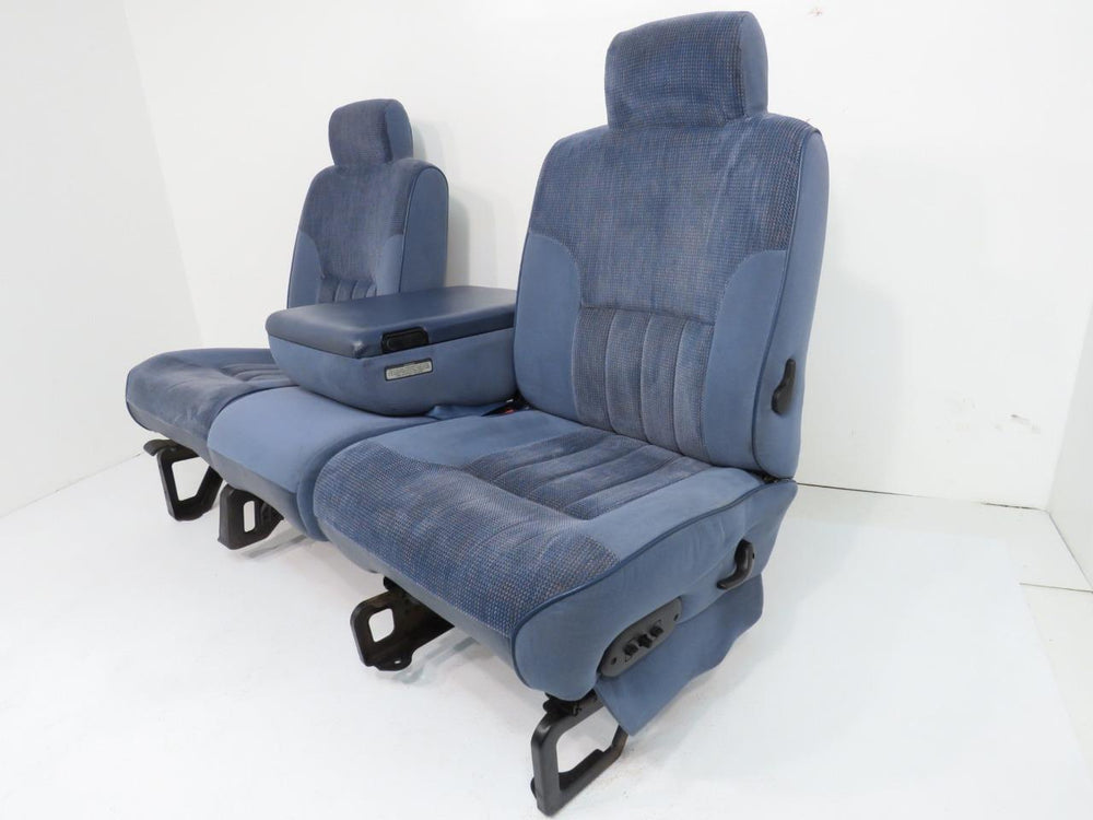 Dodge Ram Powered Blue Cloth 40/20/40 Split Bench Seat 1994 1995 1996 1997 1998 1999 2000 2001 2002 | Picture # 23 | OEM Seats